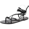 Steve Madden Early Womens Solid Leather Strappy Sandals In Black