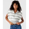Steve Madden Easton Quarter Zip Sweater In Grey