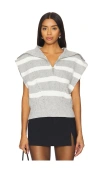 Steve Madden Easton Quarter Zip Sweater In Grey