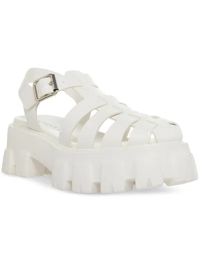 Steve Madden Echo Womens Chunky Fisherman Platform Sandals In White