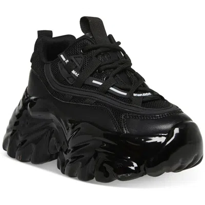 Steve Madden Ecker Womens Chunky Lace Up Casual And Fashion Sneakers In Black