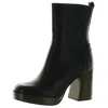 Steve Madden Edson Womens Zipper Leather Ankle Boots In Black