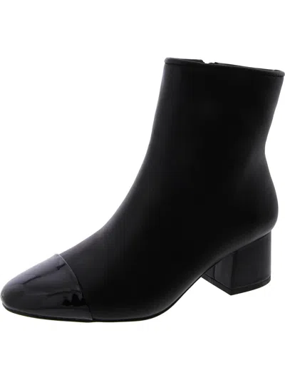 Steve Madden Eiffel Womens Block Heel Leather Mid-calf Boots In Black