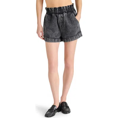 Steve Madden Elare Denim Shorts In Faded Black
