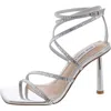 Steve Madden Sky Ankle Strap Pointed Toe Sandal In Silver