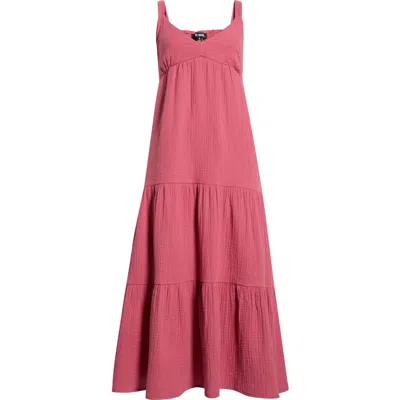 Steve Madden Elianna Sleeveless Midi Dress In Pink