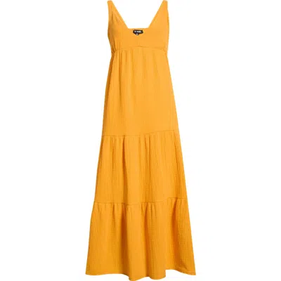 Steve Madden Elianna Sleeveless Midi Dress In Yellow