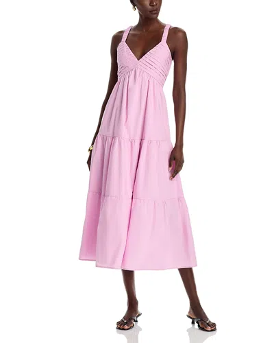 Steve Madden Eliora Tiered Cotton Sundress In Pink