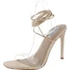 Steve Madden Eliza Womens Metallic Leather Lace-up In Nude