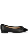 Steve Madden Ellison Womens Faux Leather Slip-on Ballet Flats In 黑色