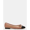 Steve Madden Ellison Womens Faux Leather Slip-on Ballet Flats In Brown