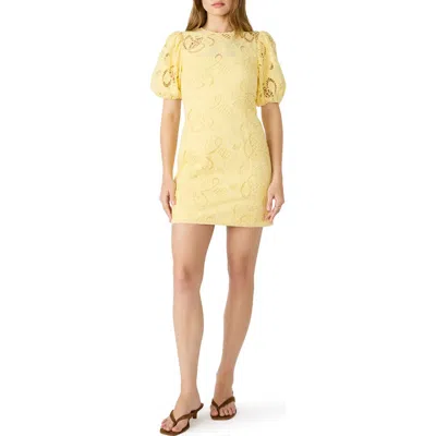 Steve Madden Elly Embroidered Minidress In Yellow
