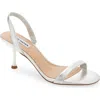 Steve Madden Elma Womens Metallic Leather Heels In Silver Leather