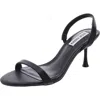 Steve Madden Elma Womens Metallic Leather Heels In Black