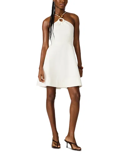Steve Madden Elvis Halter Mini Dress In White