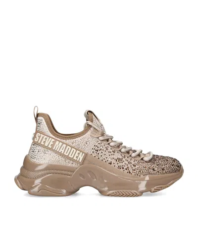 Steve Madden Kids' Embellished Jmistica Sneakers In Brown
