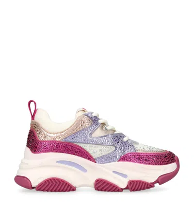 Steve Madden Kids' Embellished Jprivy Sneakers In Pink