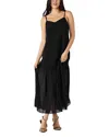 Steve Madden Ember Pleat Hem Sleeveless Maxi Dress In Black
