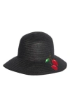 Steve Madden Embroidered Straw Bucket Hat