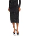 Steve Madden Emi Embellished Midi Skirt In Black