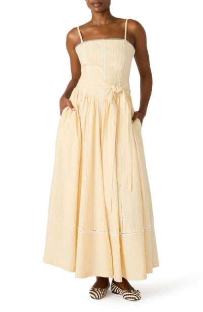 Steve Madden Emma Tie Waist Sleeveless Maxi Dress In Nude