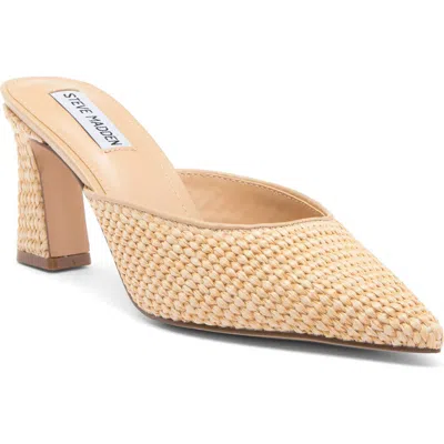 Steve Madden Emmie Pointed Toe Mule In Natural Raffia