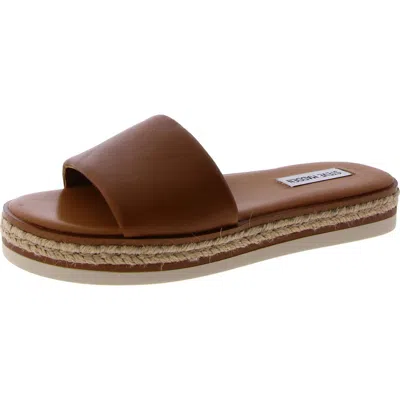 Steve Madden Enough Womens Slip On Espadrilles In Brown