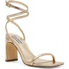 Steve Madden Eryka Ankle Strap Sandal In Gold Leather