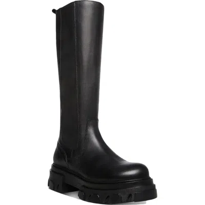 Steve Madden Esma Womens Lugged Sole Tall Knee-high Boots In Black