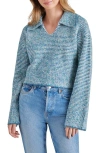 Steve Madden Esther Johnny Collar Sweater In Blue