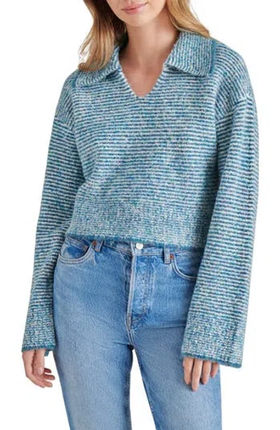 Steve Madden Esther Johnny Collar Sweater In Blue