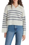 Steve Madden Women's Esther Collared Sweater In Cream