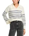 Steve Madden Women's Esther Collared Sweater In Cream
