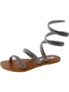 Steve Madden Evalina Womens Suede Rhinestone Slingback Sandals In Multi