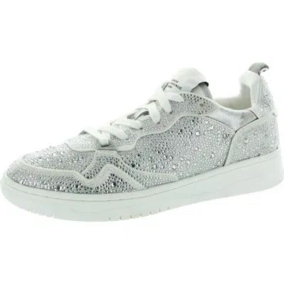 Steve Madden Everlie Womens Leather Activewear Running Shoes In Silver