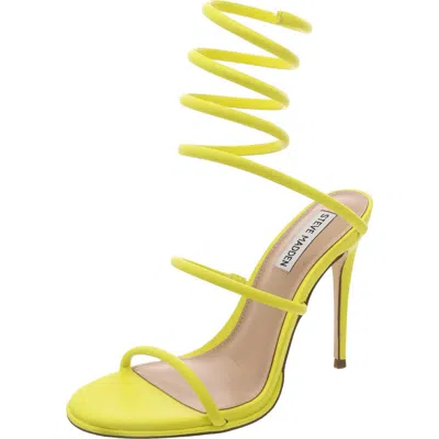 Steve Madden Exotica Womens Wrap Sandal Stiletto Heels In Yellow
