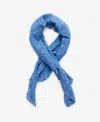 Steve Madden Eyelet Paisley Elegance Square Scarf In Dusty Blue