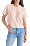 Steve Madden Ezra Faux Leather Top In Ash Rose