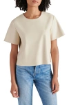 Steve Madden Ezra Faux Leather Top In Cream