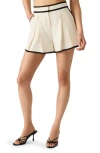 Steve Madden Fable Linen Blend Shorts In White