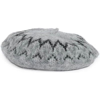 Steve Madden Fair Isle Knit Beret In Green
