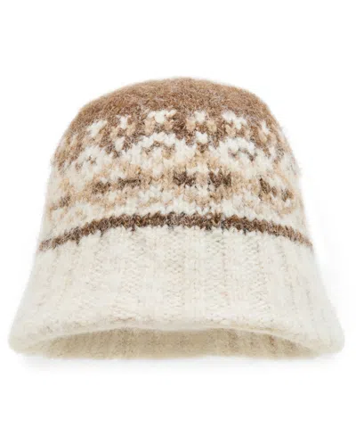 Steve Madden Fair Isle Knit Bucket Hat In Neutral