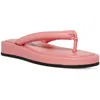 Steve Madden Fango Womens Puffer Flip-flop Thong Sandals In Pink