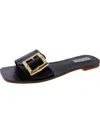 Steve Madden Farrah Womens Casual Flats Slide Sandals In Black