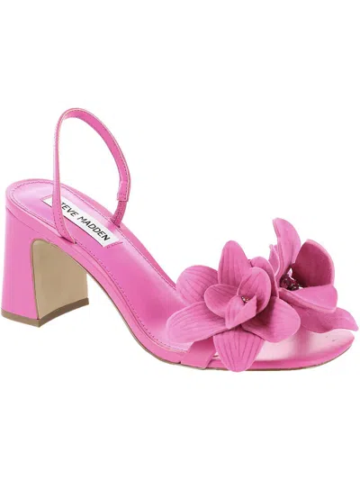 STEVE MADDEN FARRIE WOMENS SUEDE SLINGBACK SANDALS