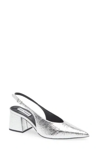 Steve Madden Faryn Slingback Pump In Silver