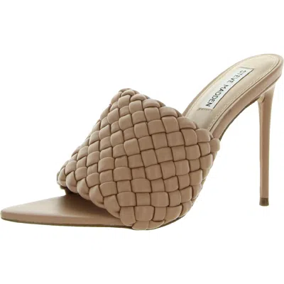 Steve Madden Fateful Womens Faux Leather Pointed Toe Mule Sandals