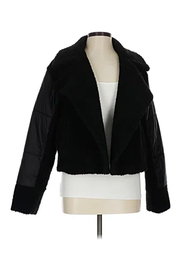 Pre-owned Steve Madden Faux Fur Jacket In Black