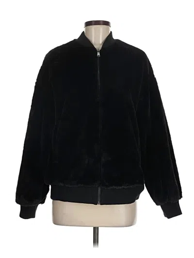 Pre-owned Steve Madden Faux Fur Jacket In Black