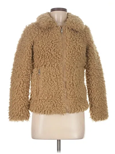 Pre-owned Steve Madden Faux Fur Jacket In Tan